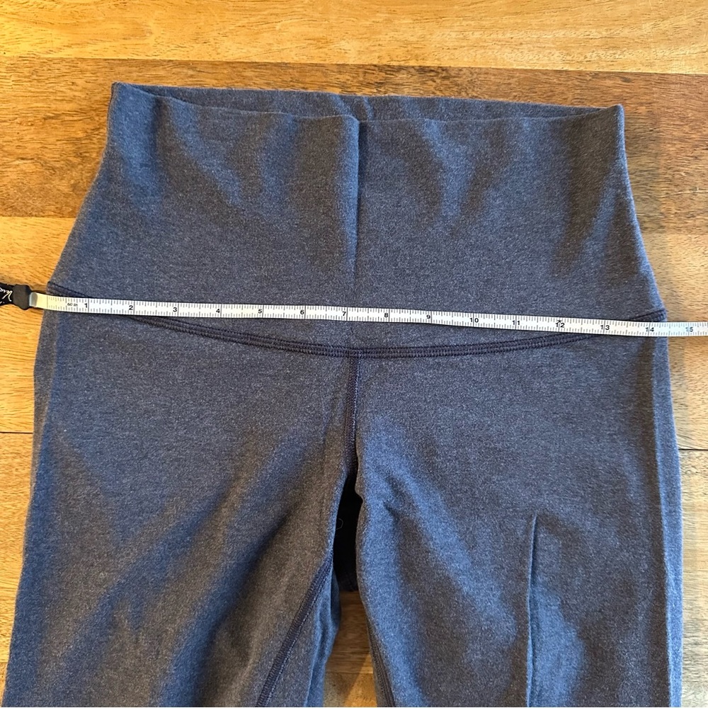 Lululemon Wunder Under Crop Cotton Heathered Cadet Blue 6 - Picture 7 of 8